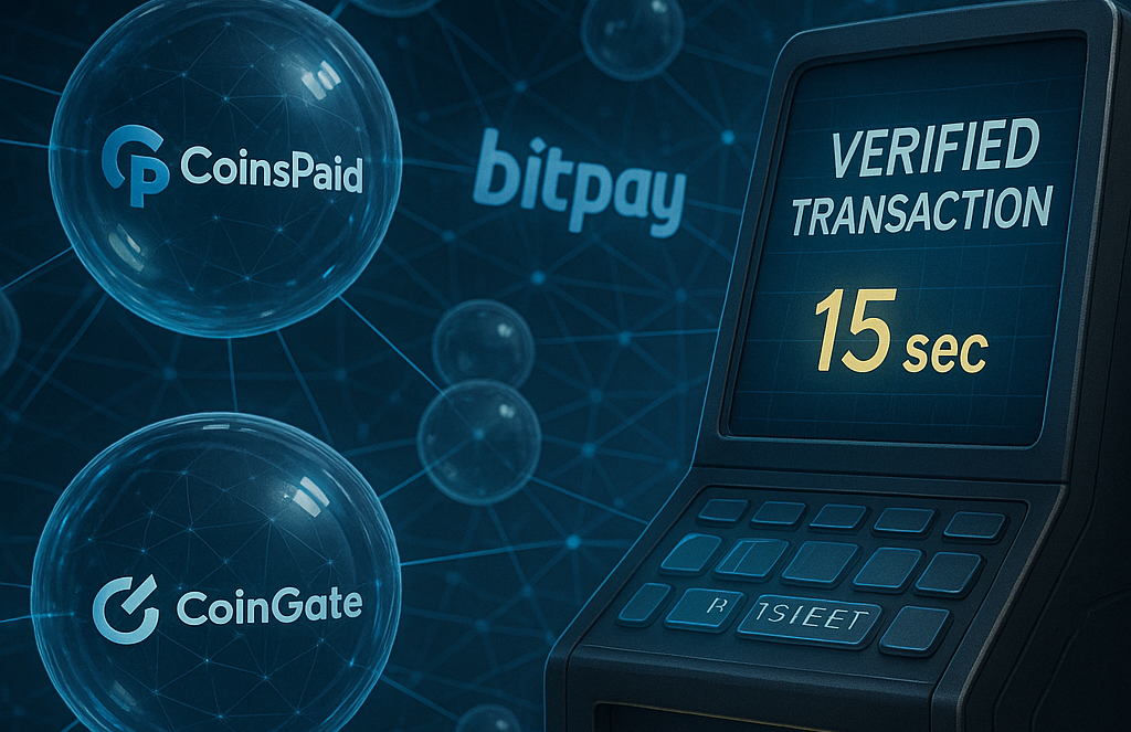 Crypto payment processors CoinsPaid, BitPay and CoinGate accelerating verified transactions and fintech settlement speed in 2025